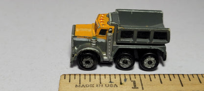 Construction Dump Truck Gray Orange Galoob Micro Machines Rare Vintage