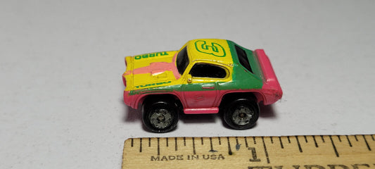 Pontiac GTO Turbo 3 Pink Yellow Green Galoob Micro Machines Rare Vintage