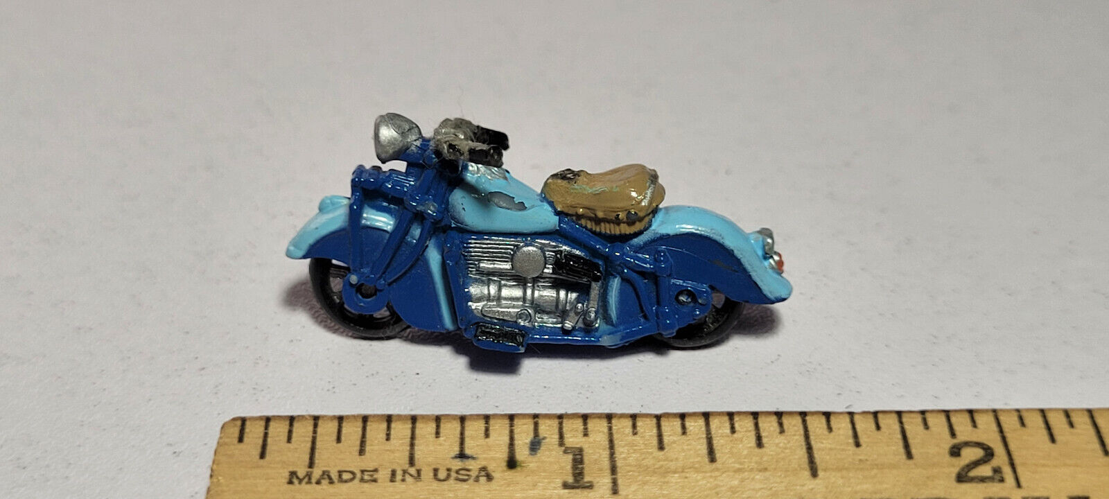 Blue Blue Harley Davidson No Rider Motorcycle Galoob Micro Machines Rare Vintage