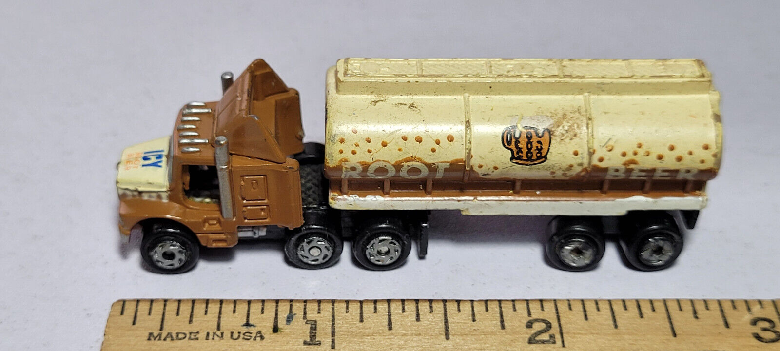 Rootbeer Shake & Sniff Semi Truck Trailer Galoob Micro Machines Rare Vintage