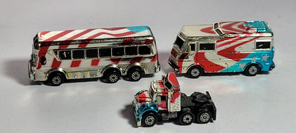 Classy Chromers Bus Motorhome Semi Truck lot Galoob Micro Machines Rare Vintage