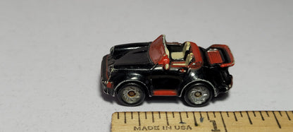 Porsche 911 Black Red Windows #4 Galoob Micro Machines Rare Vintage