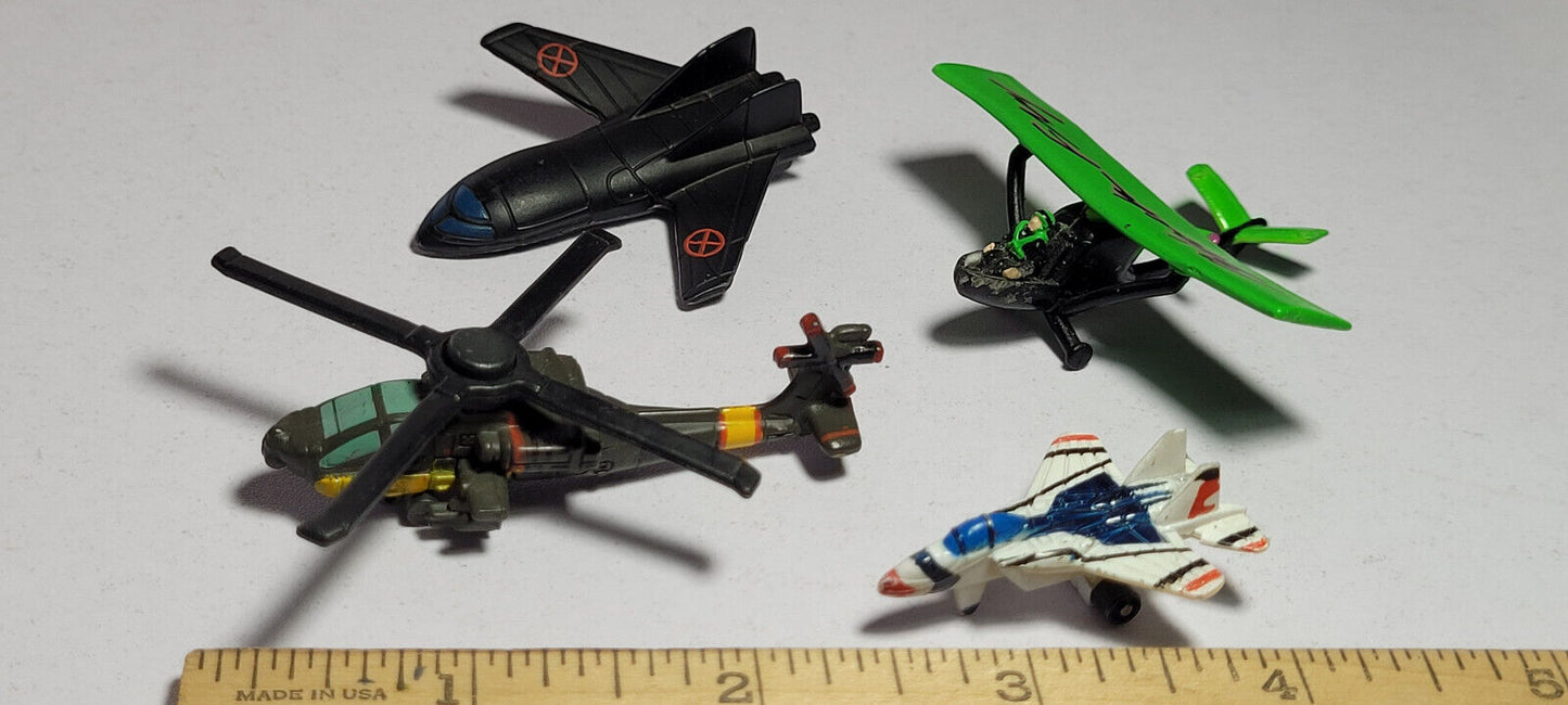 Helicopter Fighter Jet Plane Black Fly lot Galoob Micro Machines Rare Vintage