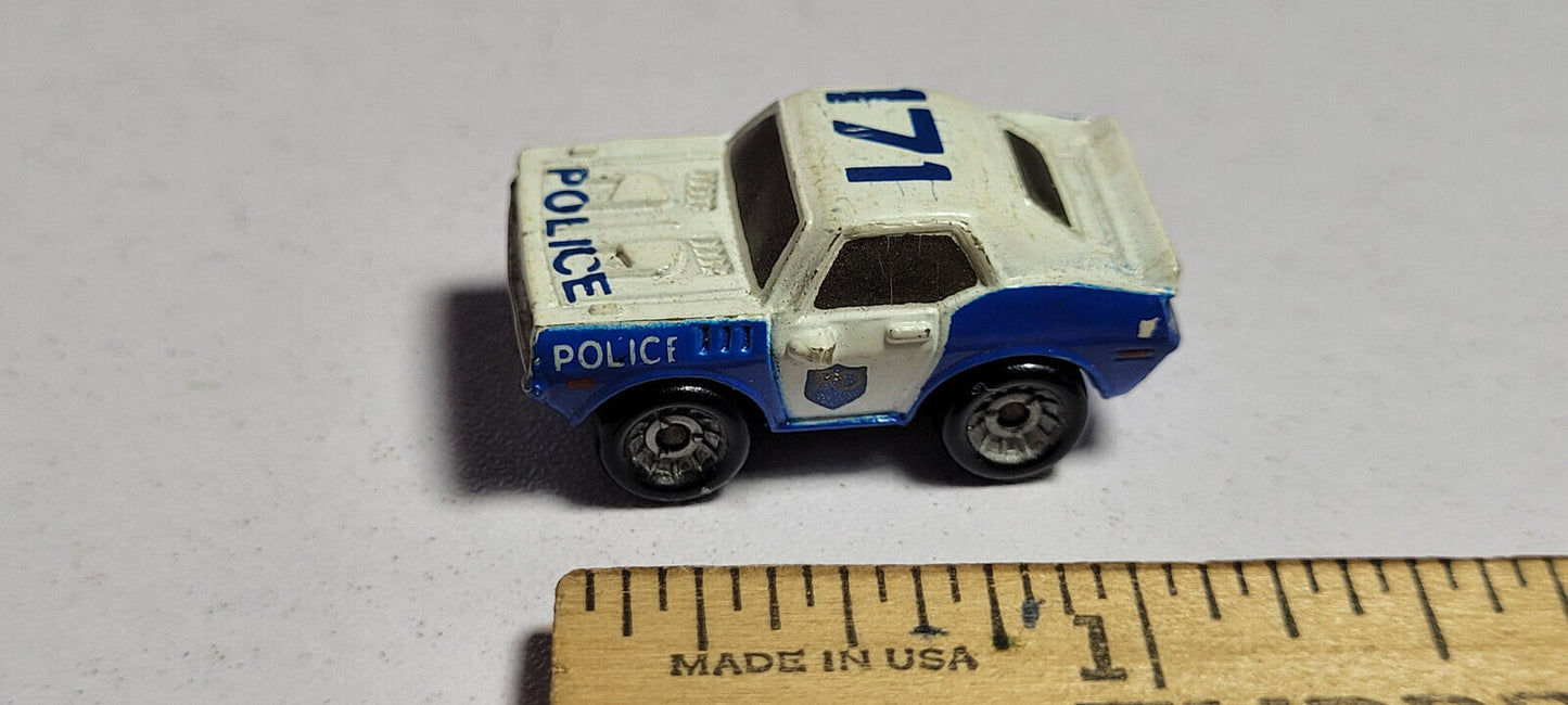 Plymouth Barracuda Police Car 171 Blue Galoob Micro Machines Rare Vintage