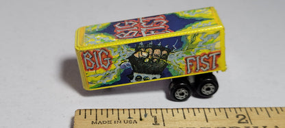 Big Fist Rock N Roll Semi Truck Trailer Only Galoob Micro Machines Rare Vintage