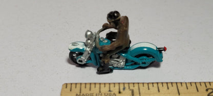 Blue Green Harley Davidson Rider Motorcycle Galoob Micro Machines Rare Vintage