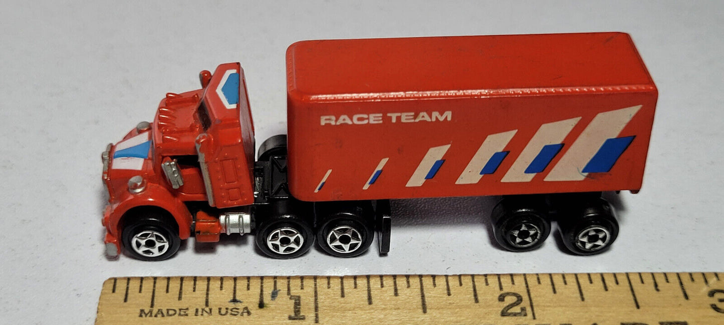 Race Team 1 Semi Truck Tractor Trailer Galoob Micro Machines Rare Vintage