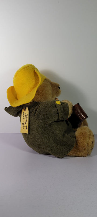 Paddington Bear Harrods London Plush Yellow Hat Original Tag Darkest Peru Rare