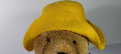 Paddington Bear Harrods London Plush Yellow Hat Original Tag Darkest Peru Rare