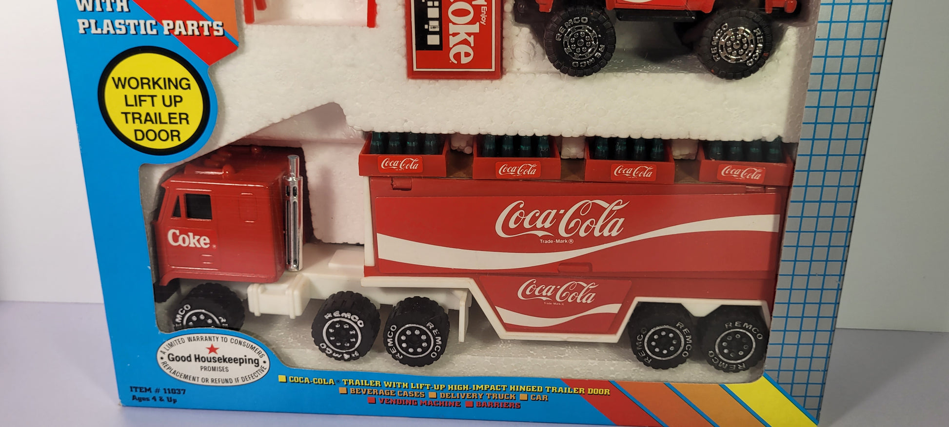 Delivery Semi Truck Remco Coca-Cola Diecast Set Coca Cola Rare Vintage 1988 Red