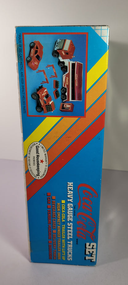 Delivery Semi Truck Remco Coca-Cola Diecast Set Coca Cola Rare Vintage 1988 Red