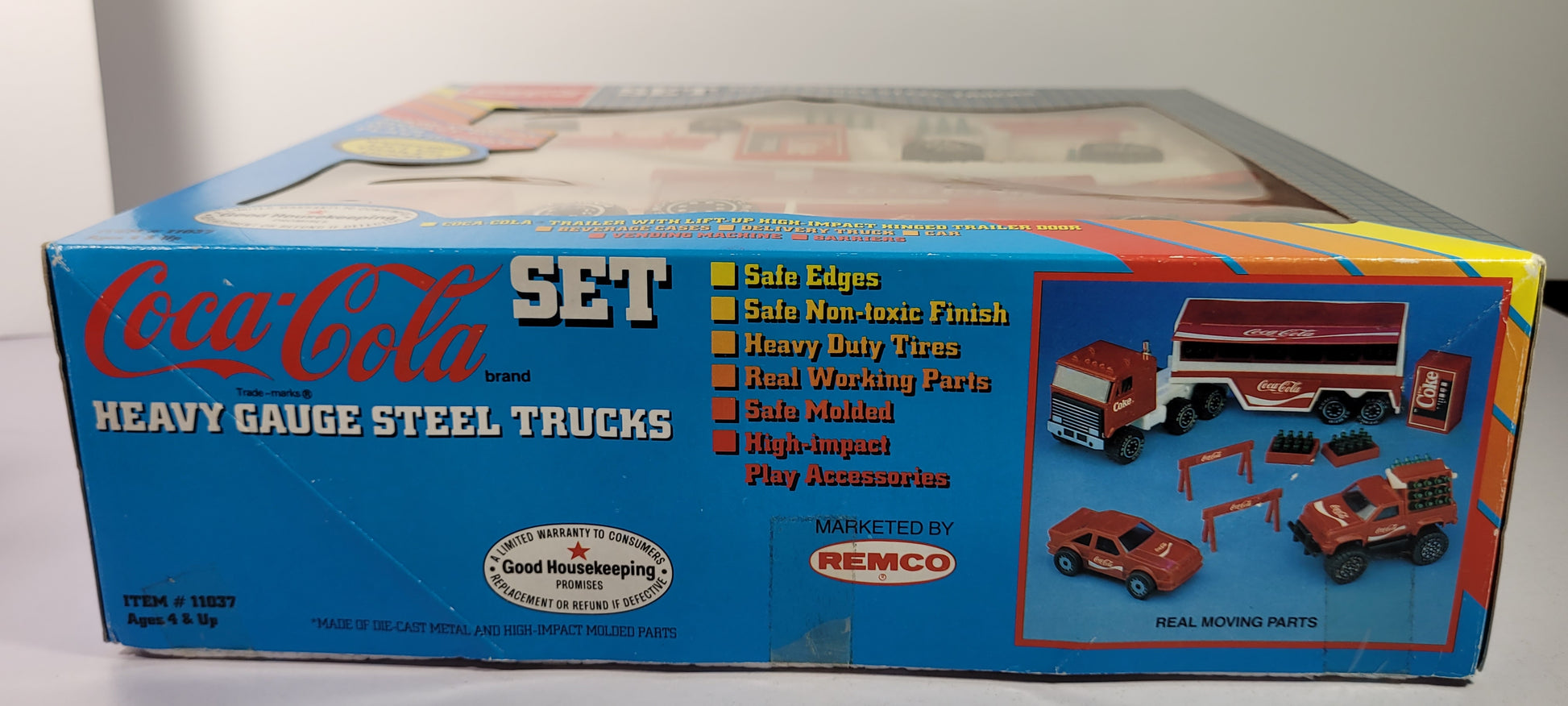 Delivery Semi Truck Remco Coca-Cola Diecast Set Coca Cola Rare Vintage 1988 Red