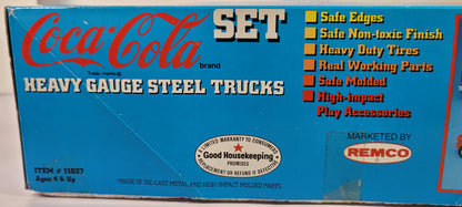 Delivery Semi Truck Remco Coca-Cola Diecast Set Coca Cola Rare Vintage 1988 Red