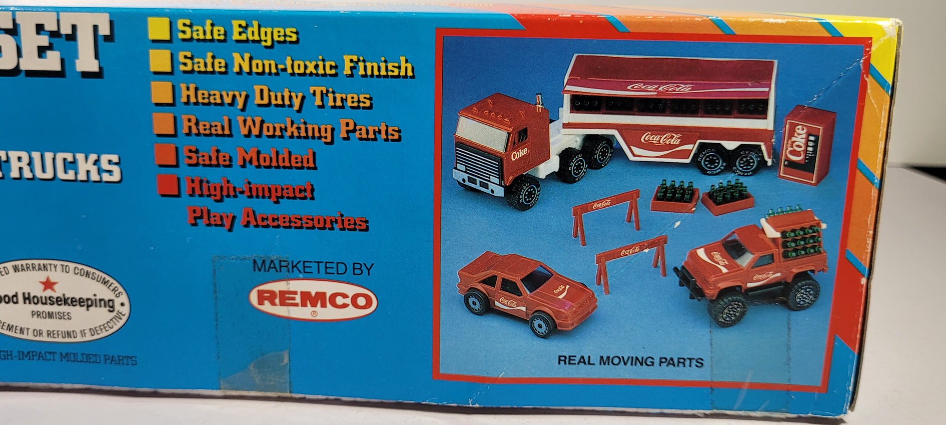 Delivery Semi Truck Remco Coca-Cola Diecast Set Coca Cola Rare Vintage 1988 Red