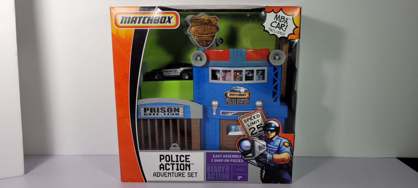 Police Action Adventure Set New Sealed with car 2006 Matchbox Rare Vintage