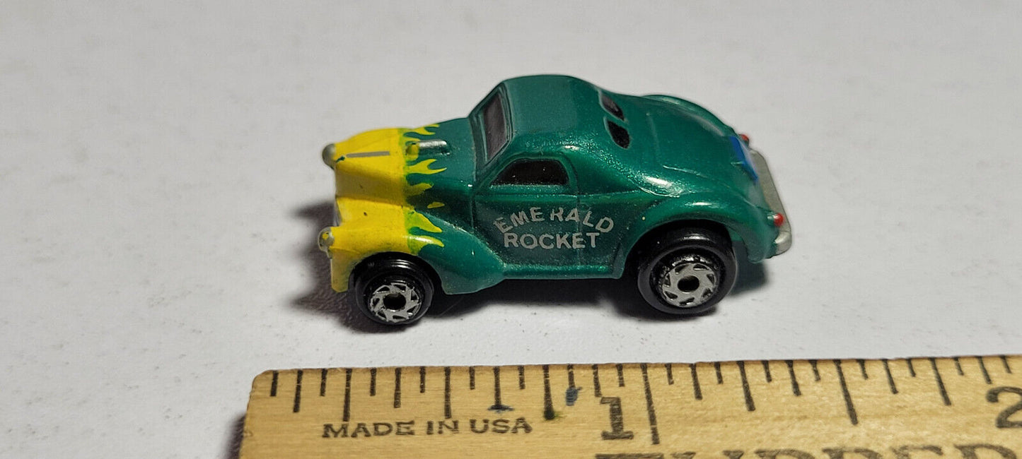 Willys Coupe Green Yellow Emerald Rocket Galoob Micro Machines Rare Vintage