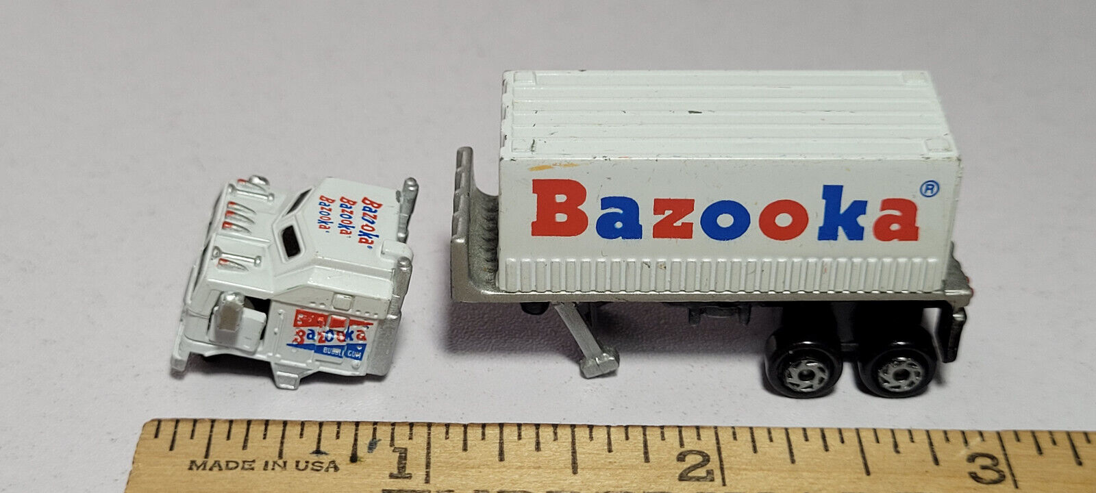 Bazooka Shake & Sniff Semi Truck Cab Trailer Galoob Micro Machines Rare Vintage