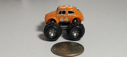 VW Beetle Bug Orange Super 4x4 Monster Truck Galoob Micro Machines Rare Vintage