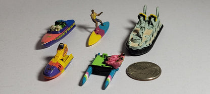 Surfer Hovercraft Jet Ski Rider Boat lot Galoob Micro Machines Rare Vintage