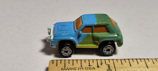 Blue Green Renault Turbo Rally Race Car Galoob Micro Machines Rare Vintage